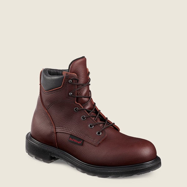 Mens Red Wing Supersole® 2.0 - 6-inch Toe - Safety Boots Burgundy - VTK917346